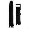 2 Pieces Silicone Rubber Watchband Replacement 19mm Wristband Strap