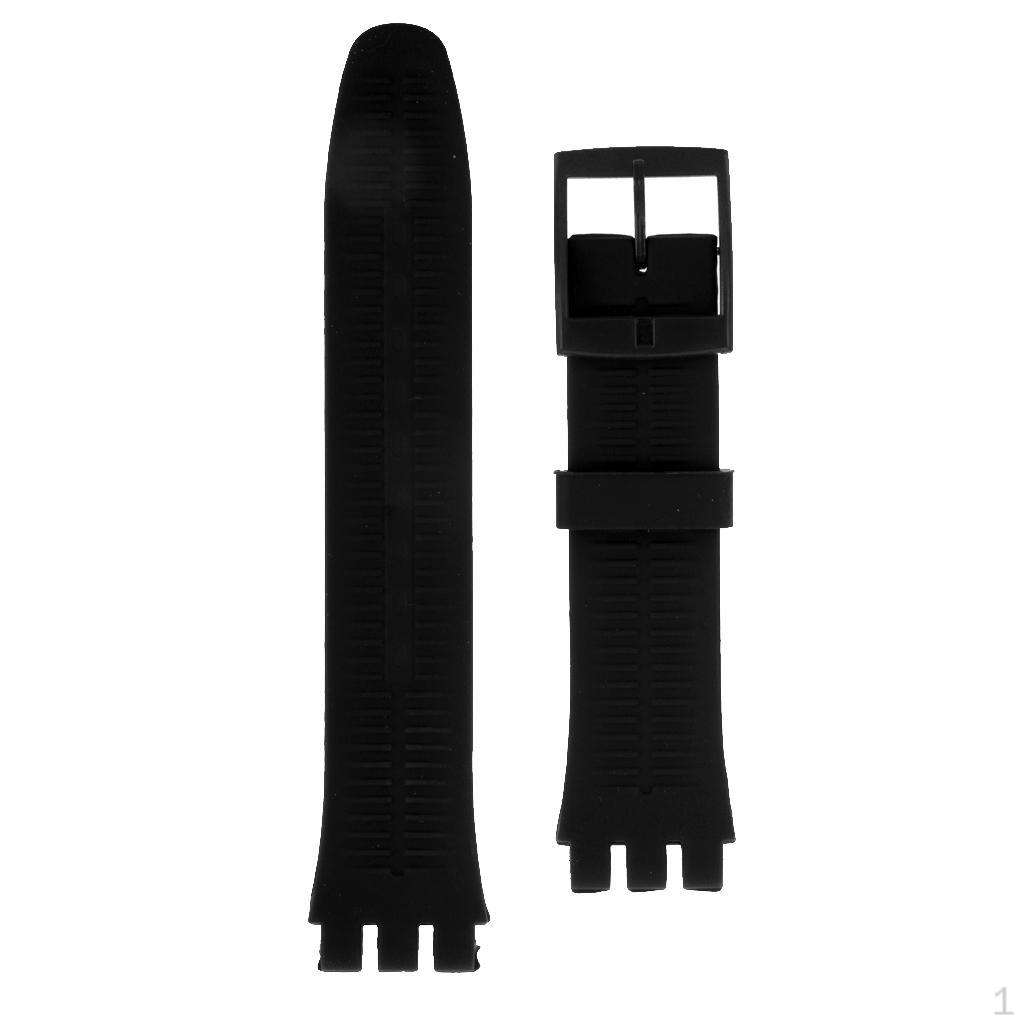 

2 шт. Силиконовый резиновый ремешок для часов, замена, 19 мм, ремешок на запястье