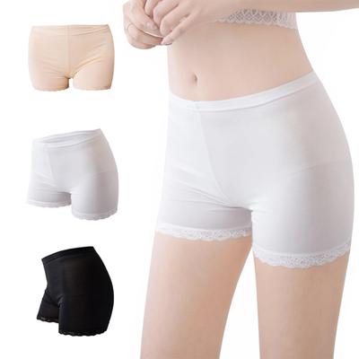 NazyJnn Set of Lace Seamless Short Cool and Lightweight for Summer 3-Piece Women's Pettipants, Leggings,