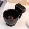 Tazza Ceramica Nera Novità per WC con Manico Divertente Per Regali Personalità Creativa Tazza WC Tazza Caffè Tè Latte Gelato 250ML