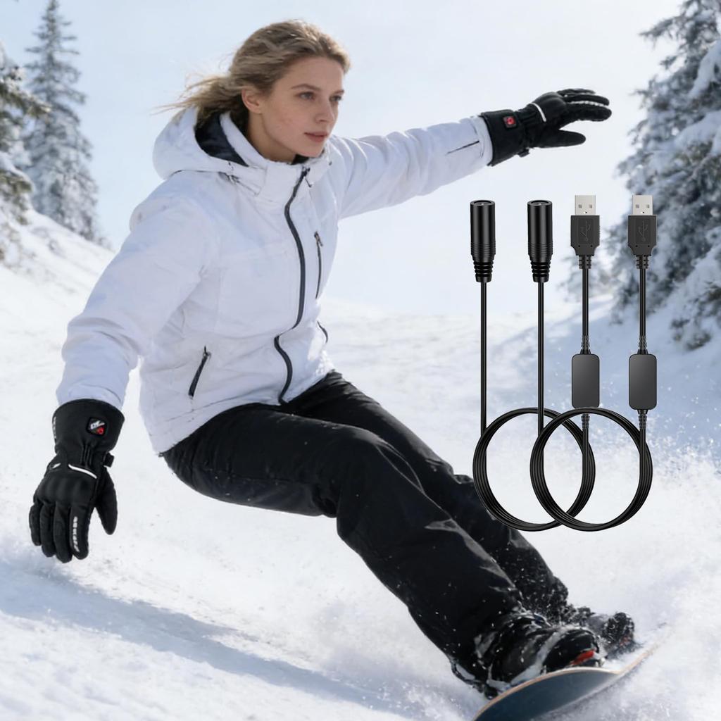 5V-7.4V USB Charging Cable for Motorcycle Compatible Komine Electric Heated