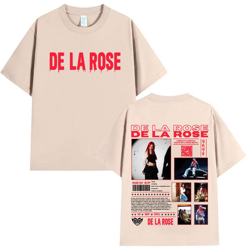 Singer De La Rose Album Graphic Print Tshirt Mens Clothes Humor High Quality Oversized Tshirt Hip Hop Casual Summer Y2K T Shirt