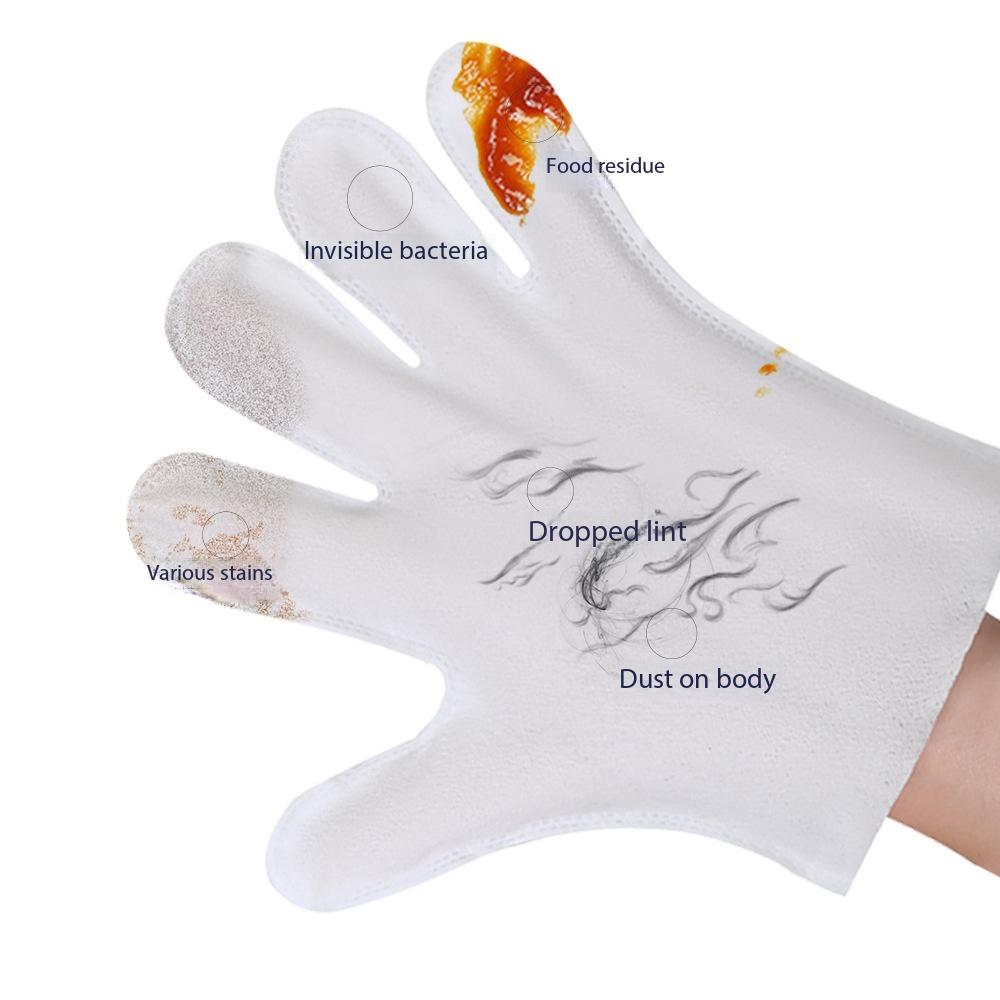 Pet No-Wash Disposable Deodorizing Hair-Removing Wet-Cleaning Bath Gloves No-Rinse Formula for Cats Dogs-6-Piece Pet Supplies