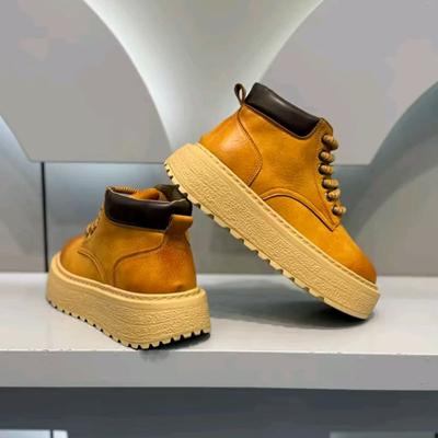 Men's Shoes Spring New Martin Boots Platform Heightening Retro Casual Shoes
