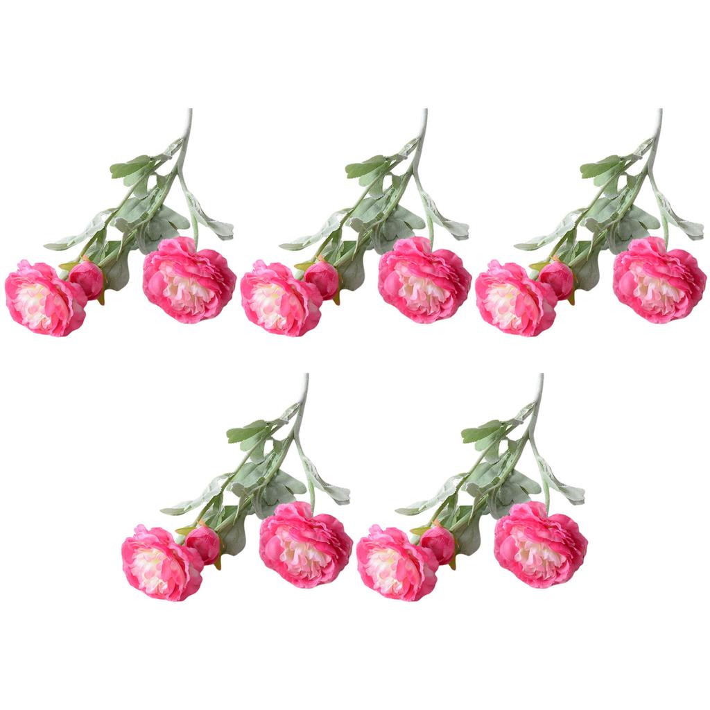 Künstliche Seidenrose Blume Brautstrauß Blumen Heimdekorationen Rosa Künstlicher Pfingstrosenzweig Künstliche Rose Hochzeits-Tischdekoration