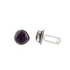 Amethyst Gemstone 925 Sterling Silver Jewelry Handmade Men Suit Cufflinks 0.62" CL-8-3