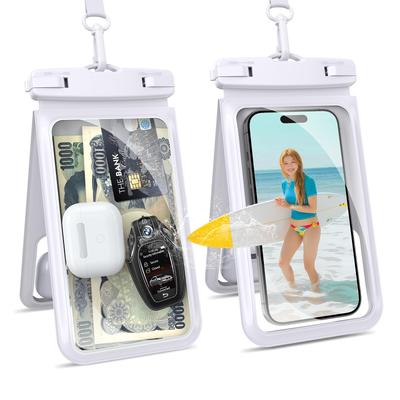 MINSLIS Waterproof Smartphone Case of Fully IPX8 Underwater Touch Double Small Item Double Spring Face Strap for Perfect for Snow and Fishing (Set 2,