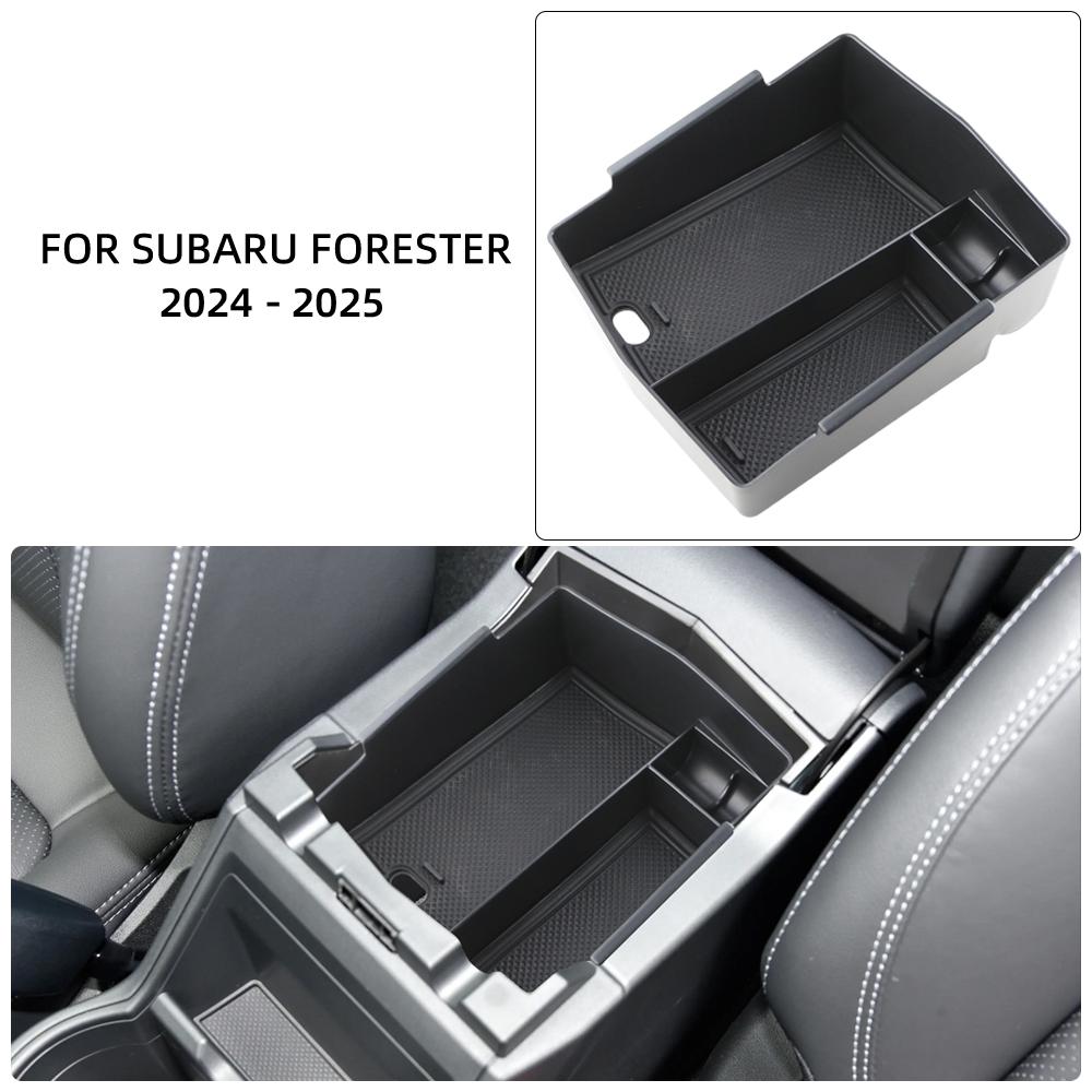 Car Center Console Organizer Tray for Subaru Forester 2019 2020 2021 2022 2023 2024 Central Armrest Storage Box Accessories