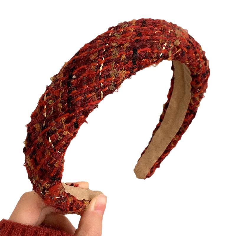 Hochwertiges rotes Neujahrs-Haarband für Damen, Retro-Haarspange, Weihnachts-Haarband Haarschmuck