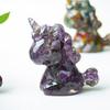Unicorn Resin Figurine With Handcrafted Crystal Texture For Home Decor And Giftgiving