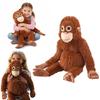 66cm Soft Stuffed Orangutan Plushies Large Monkey Plush Doll Realistic Cuddly Animal Toy for Bedroom Living Room Home Decor