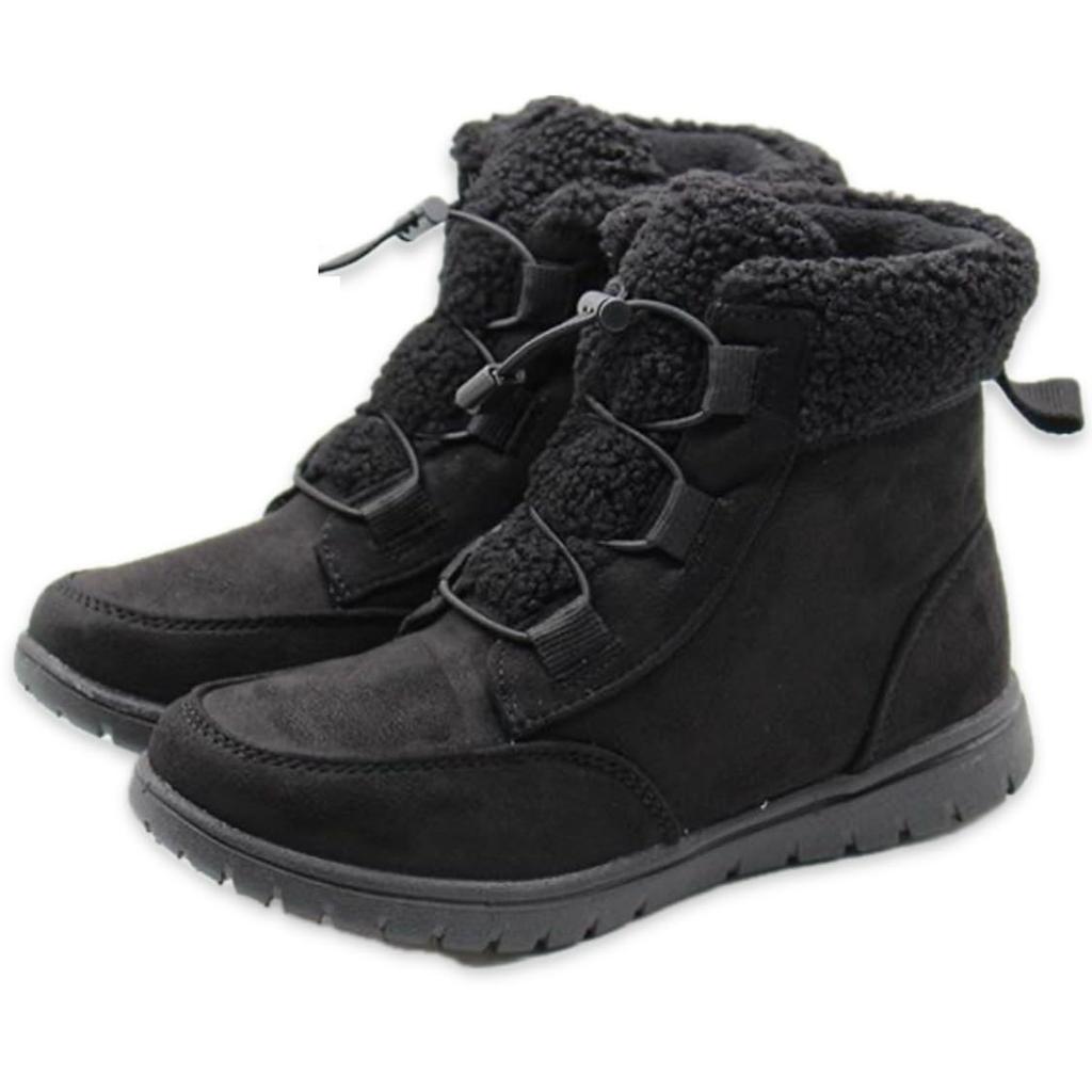 Northdate Double Grip Boa Bungee Snow Boots, BL/BL