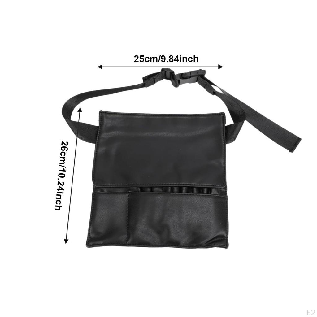 Makeup Artist Waist Bag Cosmetic Brush Holder Multi Pockets Sleek Practical Crossbody Tool Pouch