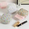 Trendy Korean Makeup Bag for Women Small Cosmetics Organizer Cartoon Cute Coin Purse Fabric Key Lipstick Bag Sanitary Pad Pouch