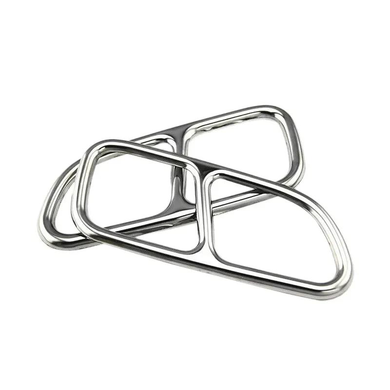 Yubao 2x Car Stainless Steel Tail Throat Exhaust Pipe Muffler Tip Cover Trims for Mercedes Benz CLA W117 2013-2016