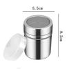 Set of 2 Powder Shaker Cans, Stainless Steel Powder Shaker Bottles for Sprinkling Sugar, Cocoa, Coffee, Chocolate, Pepper, and More, Perfect for Cooki
