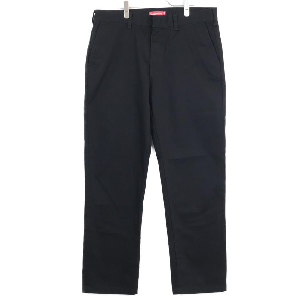 Supreme Black Cotton Pants Bottoms 36 blackUsed