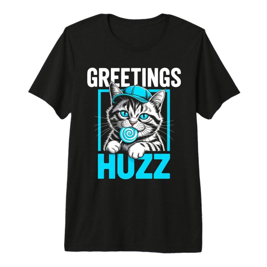 

Cat Meme Greetings Huzz Funny Lollipop Cat T-shirt For Men Women 100% Cotton T Shirts Short Sleeve Tops 0311-1 - Men s Summer... 5XL різнокольоровий