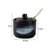 Retro Ceramic Seasoning Jars Salt and Pepper Shakers Kitchen Spice Tools Spice Organizer Jars Seasoning Box Kitchen Accessories