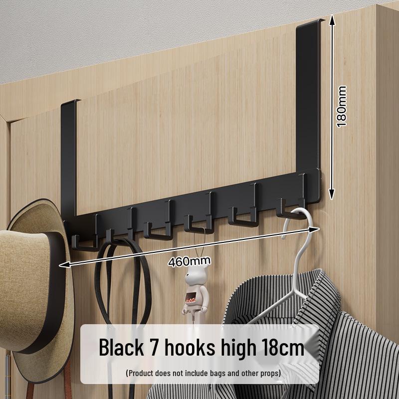 Punch-Free Over-the-Door Coat Rack & Wall-Mounted Hook Organizer
