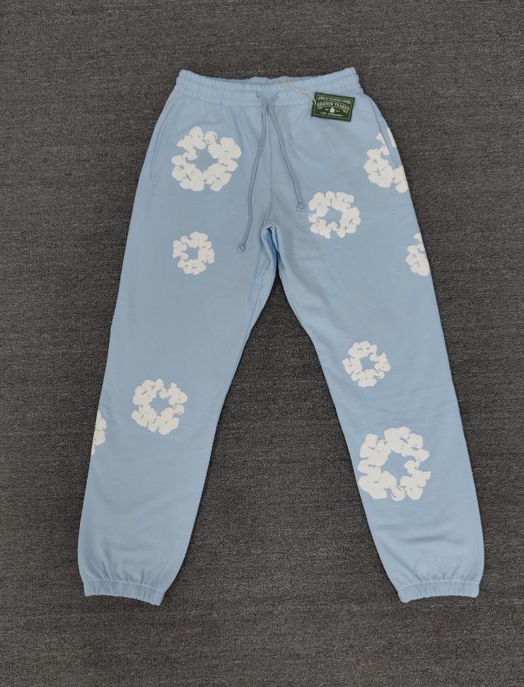 Schwerer Baumwoll-Denim-Hoodie mit Blumenmuster - Trendige amerikanische Streetwear-Jacke für Herren