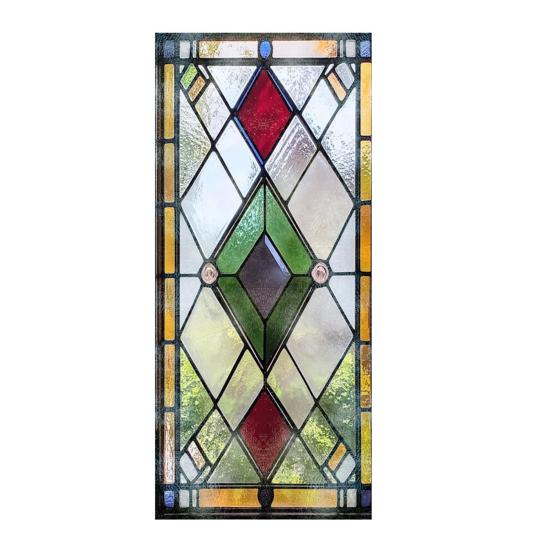 Stained Glass Window Privacy Film Vintage Decorative Frosted Static Cling Waterproof PVC Reusable UV Sun Blocking Glass Sticker Cover