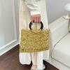 Handgeflochtene Hohl-Handtasche Damen Strand-Netzbeutel