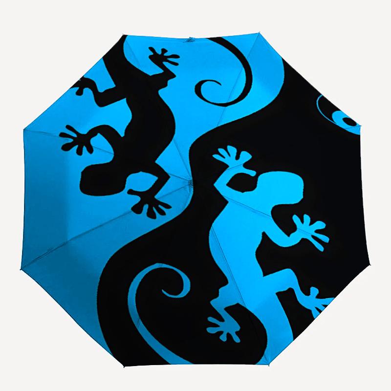 

1pc Lizard YinYang Automatic Open/close Umbrella, 8-Rib sturdy structure, Portable Travel Umbrella, Parties, Everyday Useb027
