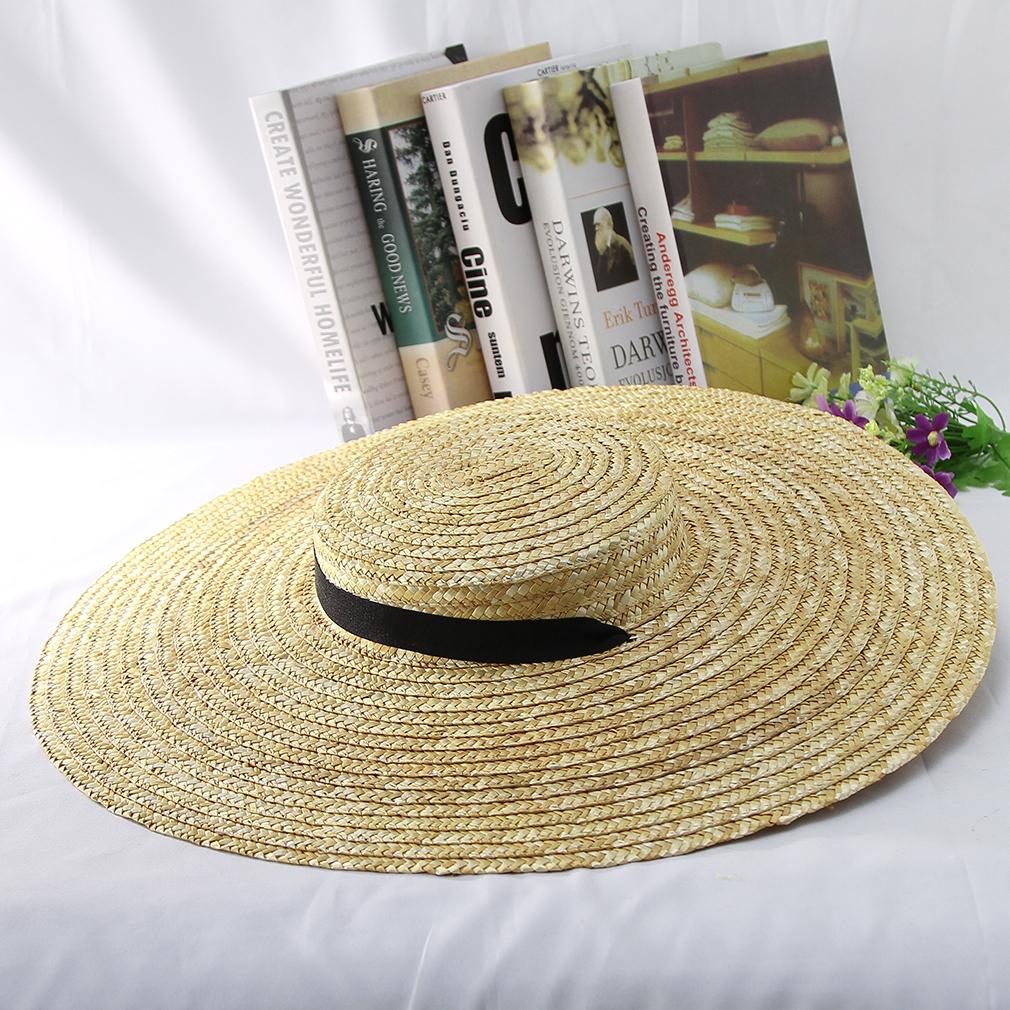 JHKSO Women Beautifully Flower Belt Straw Hats Women Summer Beach Cap Flat Hats Wide Brim Tea Party Sunhats Straw JHKSO Women Beautifully Flower Belt Straw Hats Women Summer Beach Cap Flat Hats Wide Brim Tea Party Sunhats Straw