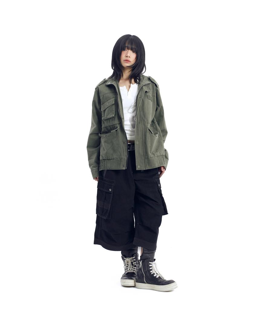 Aakam Nova Drawstring Field Jacket (Khaki)