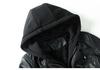 European Women's Slim Fit PU Leather Motorcycle Jacket with Detachable Hood