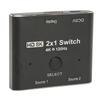 HD Multimedia Interface Switcher Aluminium Alloy 2 Way 8K 48Gbps HD Multimedia Interface 2.1 Switche