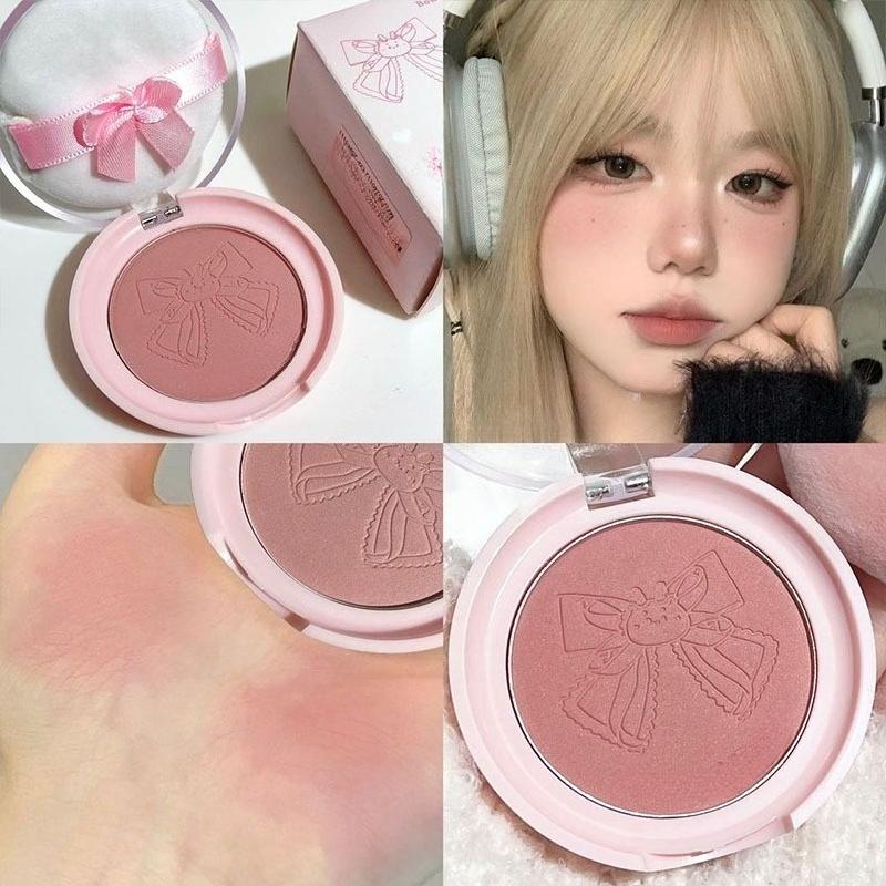 Cute Blusher Lasting Not Easy To Fly Powder Pink Blush Face Brighten Shading Rouge Rubor Korean Makeup Cosmetics