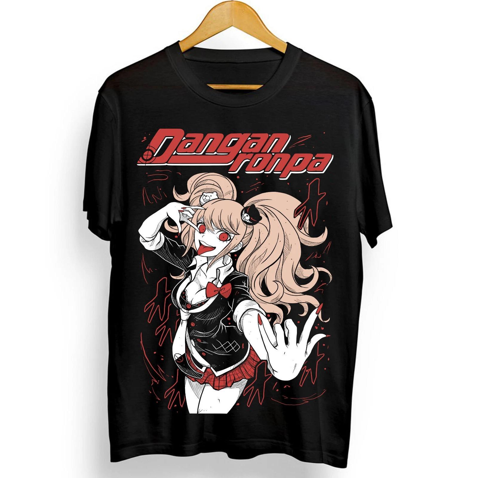 

2026 Новая Весна Футболка Dangan TShirt Ronpa 2 Danganronpa Микан Цумики Девушка Аниме Черная Рубашка Женская С Круглым Вырезом С Коротким Рукавом S