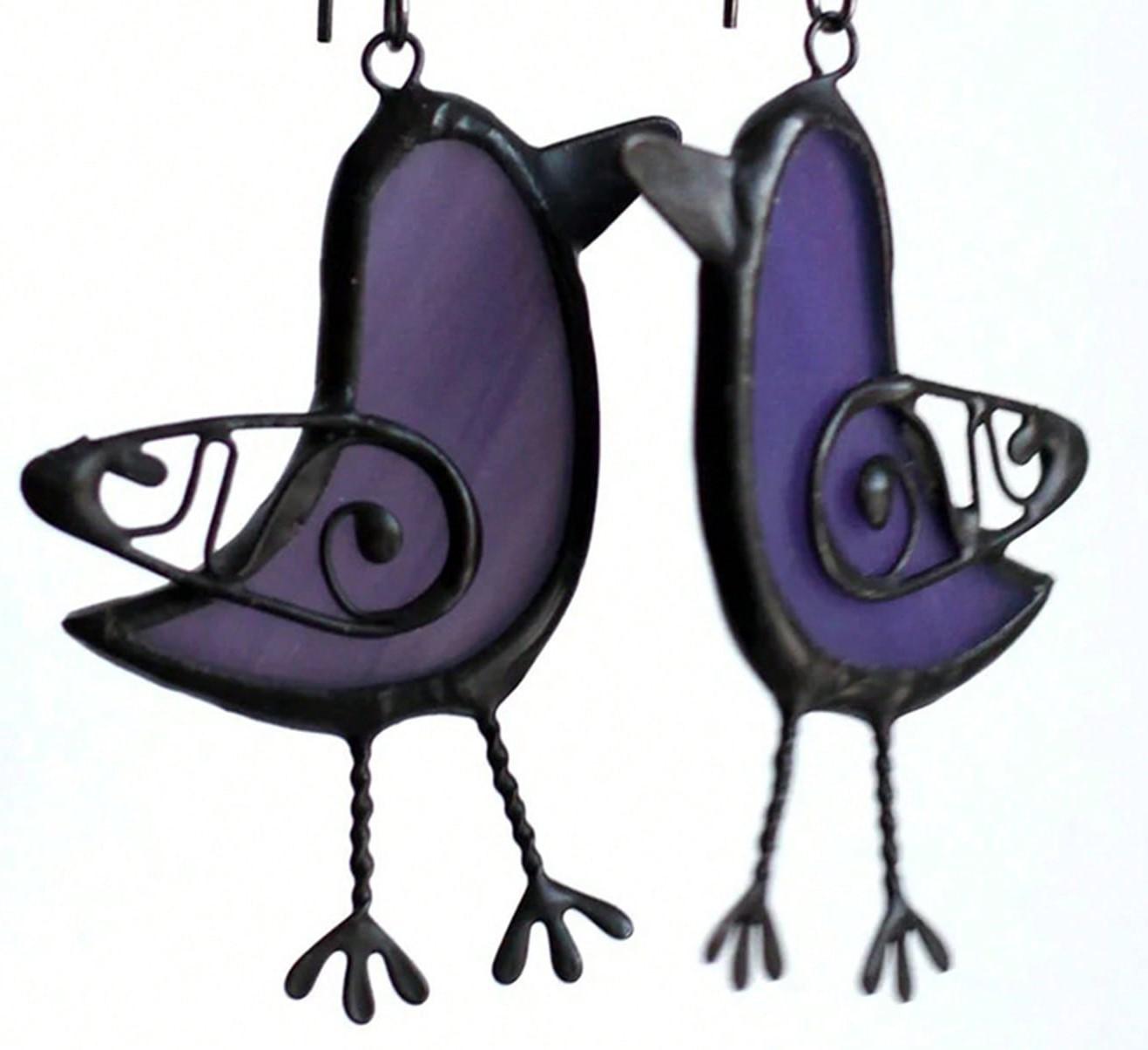 

Unique Cute Green Resin Bird Dangle Drop Earrings For Women Charm Girls Leisure Party Jewelry фіолетовий