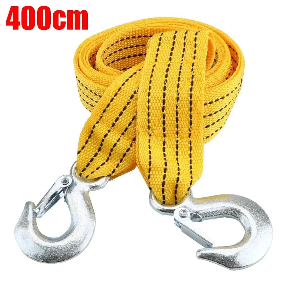4M Car Tow Rope Heavy Duty Towing Pull Cable With Hooks Car Strap High Nylon Rescue Tool Trailer Strength Accessories Z1Z5