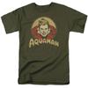 DC Comics Aqua Circle Mens T Shirt Military Green