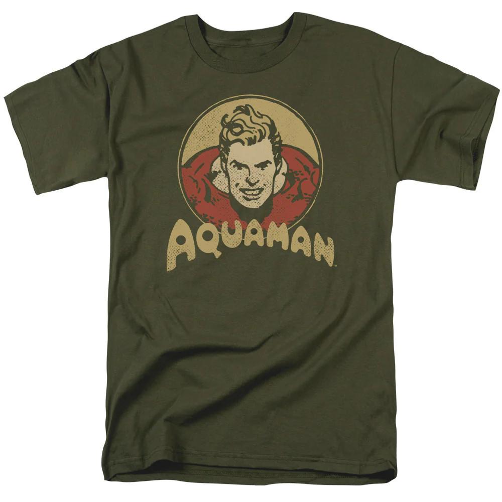 

DC Comics Aqua Circle Mens T Shirt Military Green M