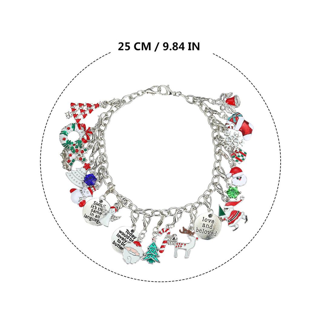 2020 Christmas Countdown Calendar-Christmas Themed DIY Charm Girl Bracelet