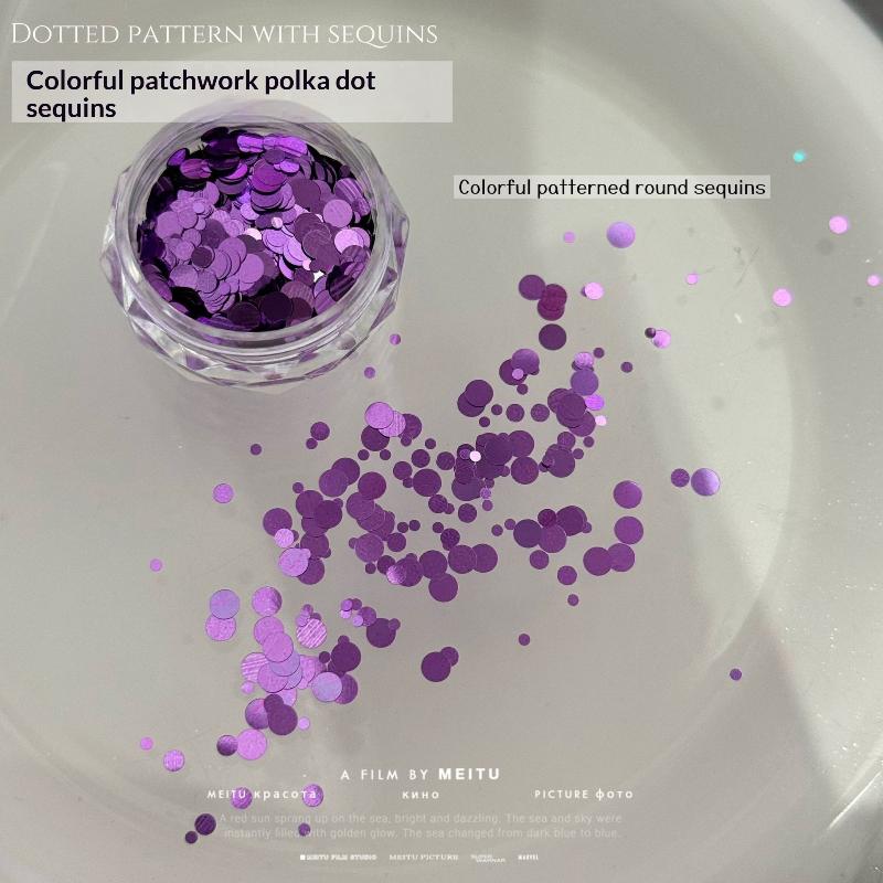 1 Box Round Dot Nail Sequins 1-3Mm Round Nail Glitter Flakes Shiny Nail Art Decoration Supplies For Diy Manicure Salon