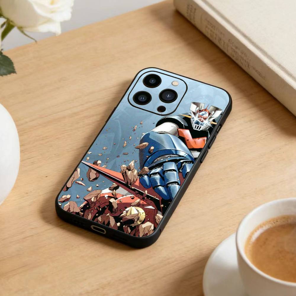 Anime Z-Mazinger Z Phone Case For iPhone 17 16 15 14 13 12 Max Plus Silicone Black Cover