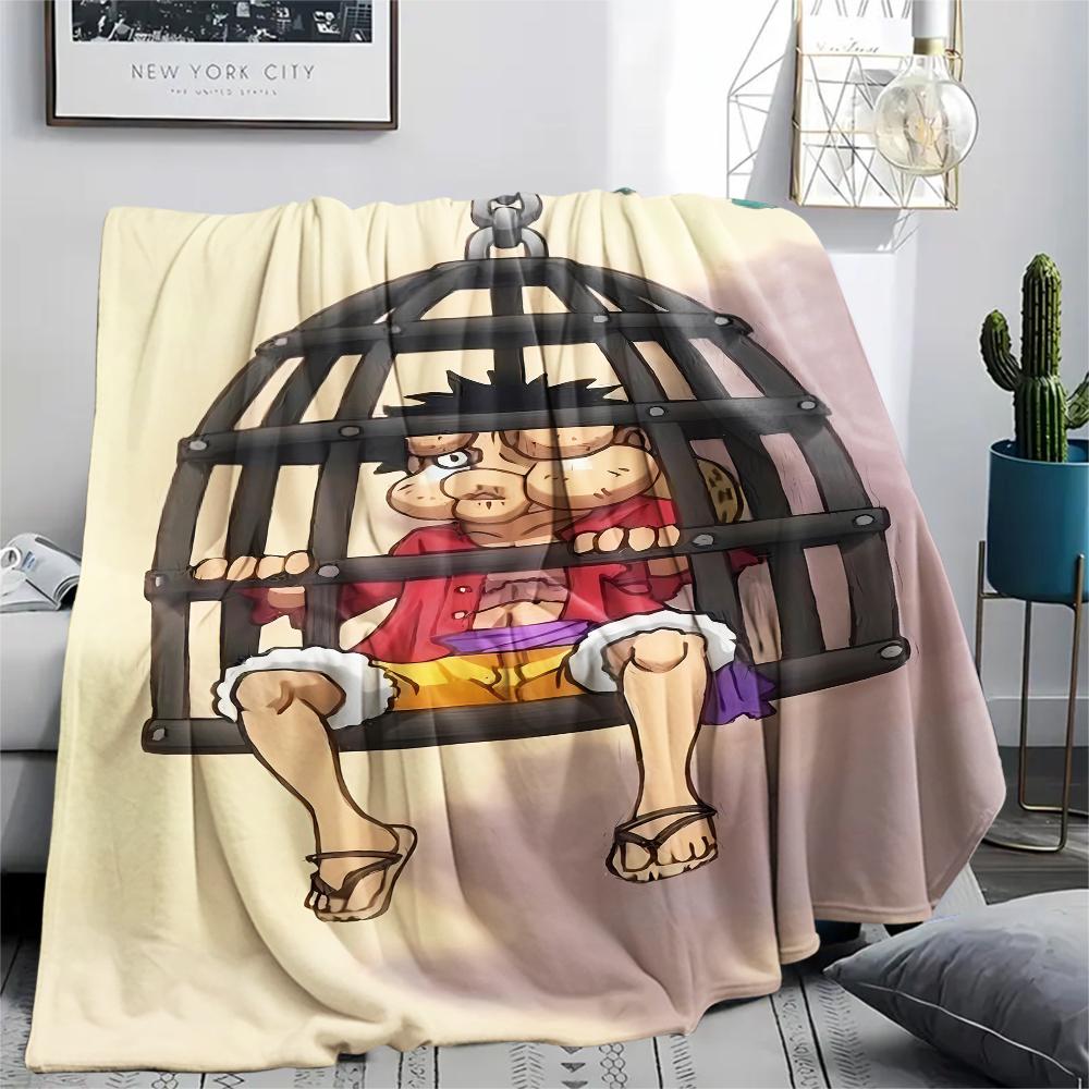 One Piece character Print Flannel Blanket,High quality Comfortable for All Seasons,Home Decor,Warmth and Comfort,Perfect for Christmas Gifts