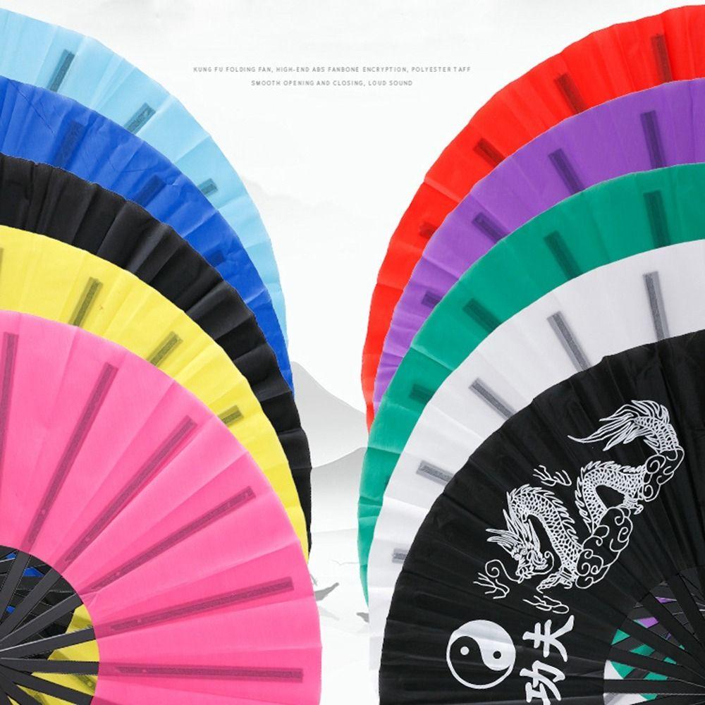 33cm Dance Performance Fan Plastic Bone Hand Folding Stage Fan  Wedding Party Decor