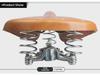 Retro Cowhide Leather Bicycle Seat: Comfortable Mountain Bike Saddle