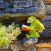 Drachenfigur Niedlicher Harzdrache Lesende Statue Miniatur Feengarten Ornamente für Terrarium Mikrolandschaft DIY Bastelarbeiten