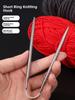 Ort Rundstricknadel Edelstahl Stricknadel Pullover Stricken Handwerk DIY Werkzeugsatz U-förmige Doppeltspitznadel