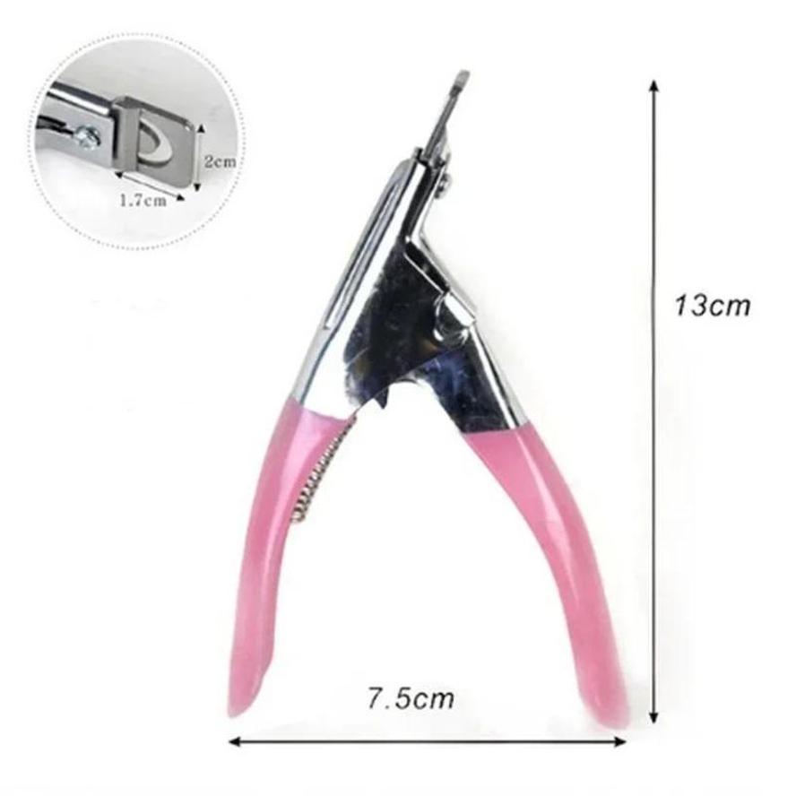 1PC Nail Art Clipper Special Type U Word Acrylic Gel French False Nail Tips Cutter Clipper Edge Cutters Manicure Stainless Steel