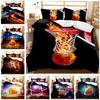 3Pc Fire Basketball Comfortable Duvet Quilt Cover Pillowcase Bedding Set Children Bedroom Decoration Home Textile