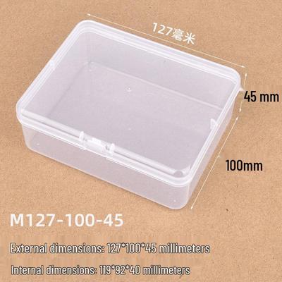 Durchsichtige rechteckige PP-Kunststoffbox mit Deckel für Kleinteile - M12710045