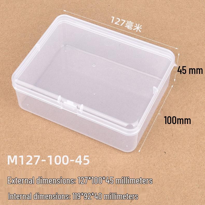 Translucent Rectangular PP Plastic Box with Lid for Small Parts - M12710045